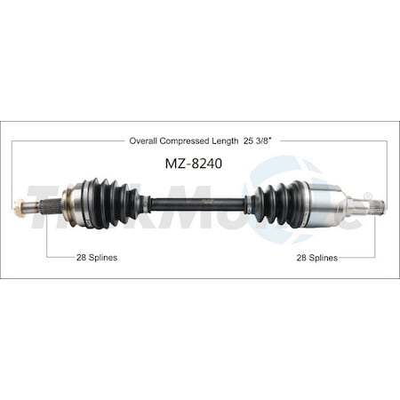 Surtrack Axle Cv Axle Shaft, Mz-8240 MZ-8240